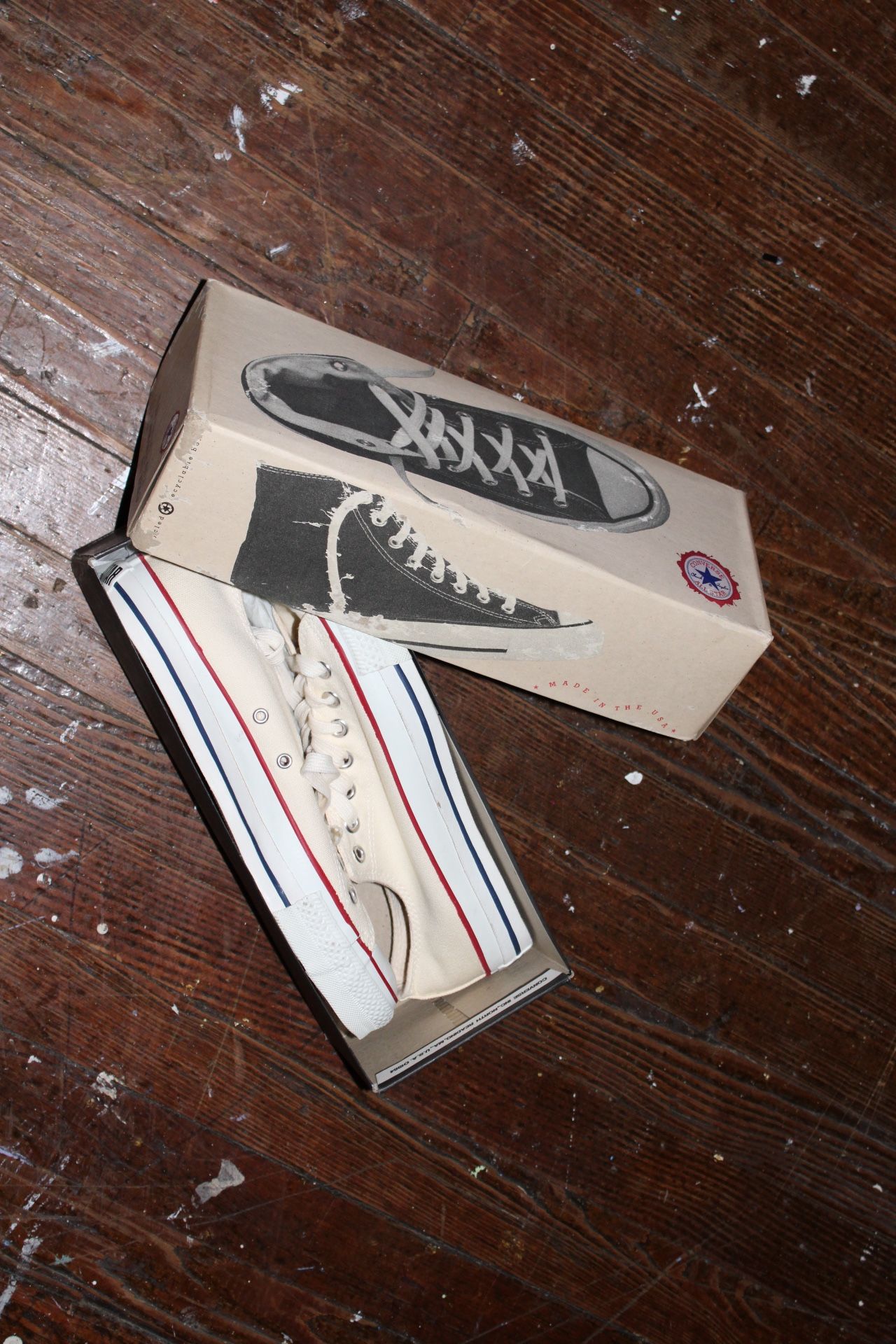 VINTAGE RARE 1(contact info removed)s allstar basketball canvas oxford white converse W. Tags