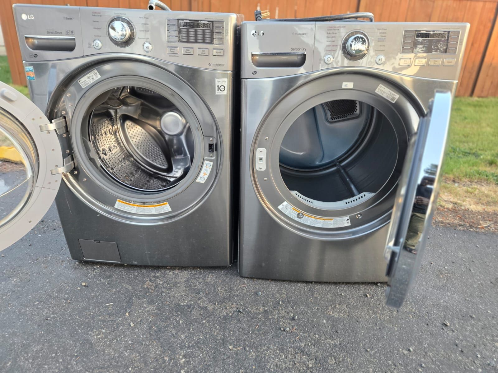 Lg washer and dryer set electric Lavadora y secadora