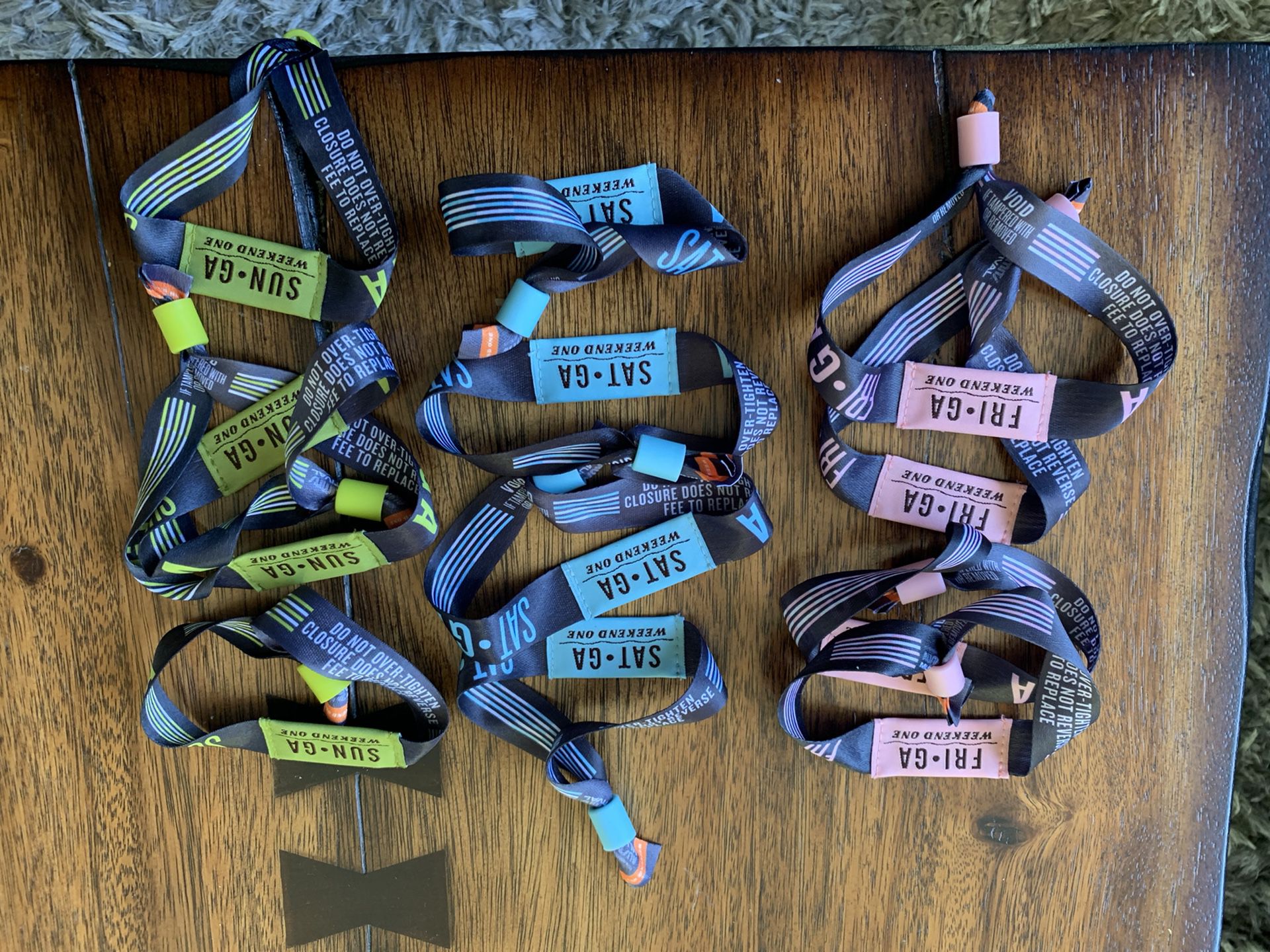 ACL SINGLE DAY Wristbands - Weekend 1