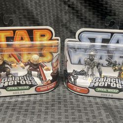 NEW - Galactic Heroes Star Wars Anakin Skywalker & Count Dooku and Zuckuss & IG-88