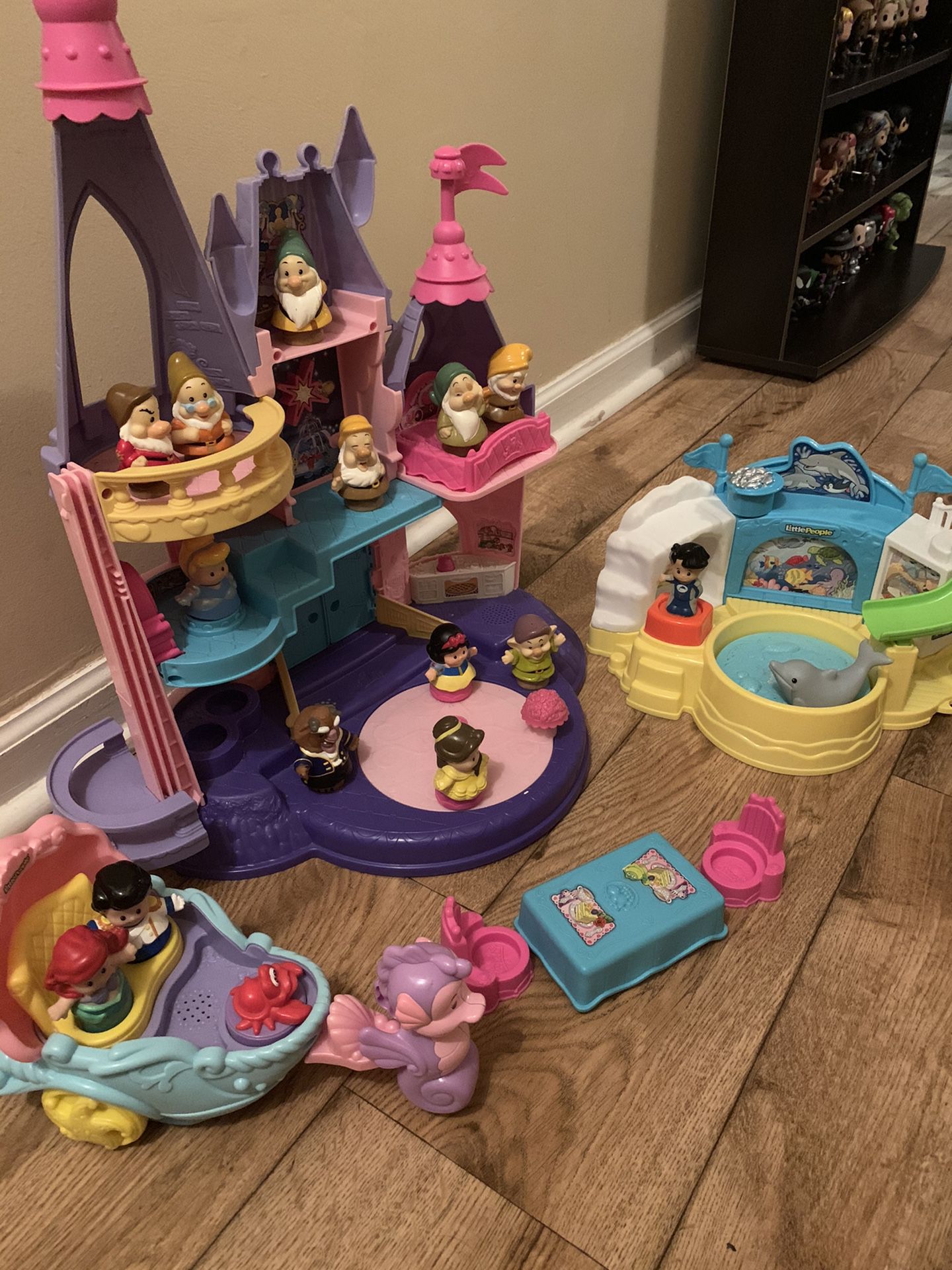 Little People Princess Castle and Dolphin Trainer Playsets