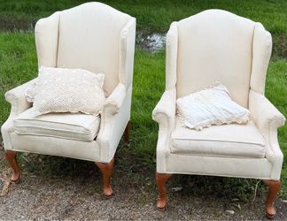 Matching wingback chairs