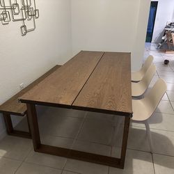 Full Dining Set with chairs and bench