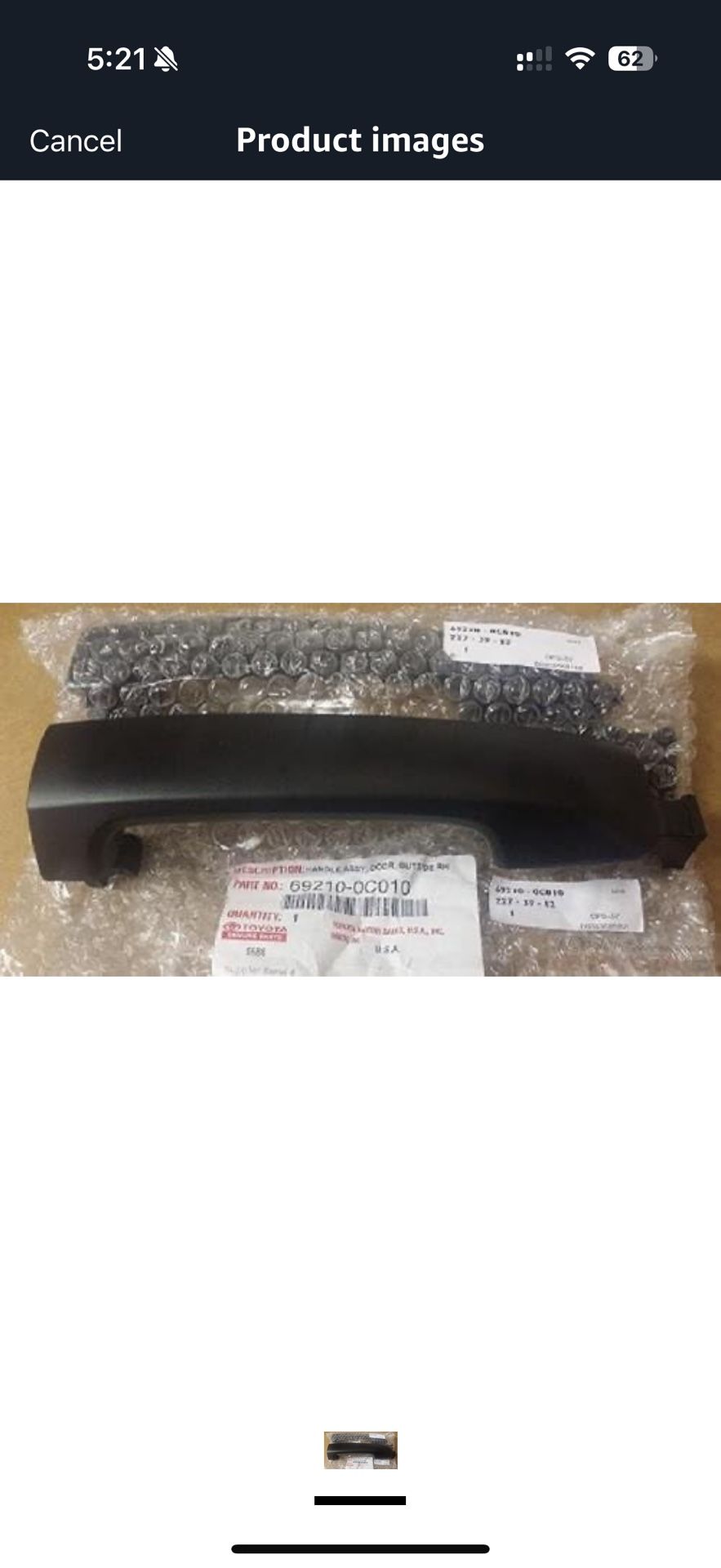 FJ Cruiser Black Door Handles OEM