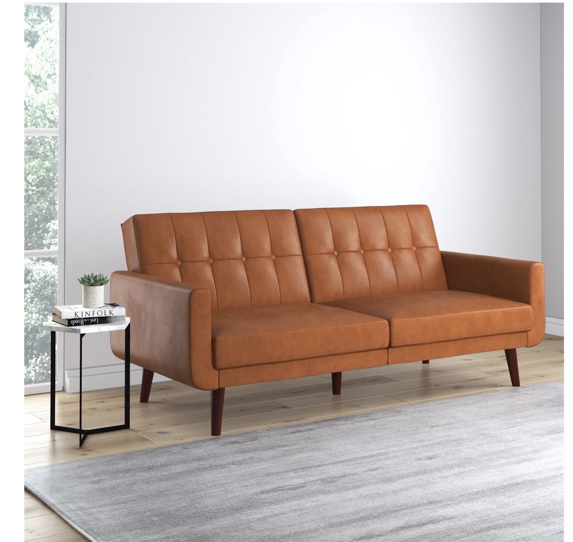 Leather Futon (reduced Price For Detail)