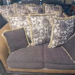 Two-piece Couch Set Coffee Table And End Tables