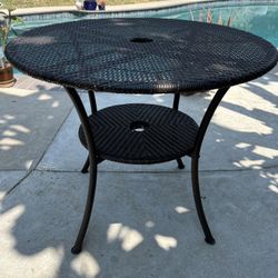 Patio Table, Pier One, umbrella, hole, good condition, see my profile for other outdoor furniture