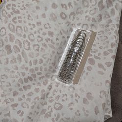 THRESHOLD LEOPARD SHOWER CURTAIN WITH HOOKS