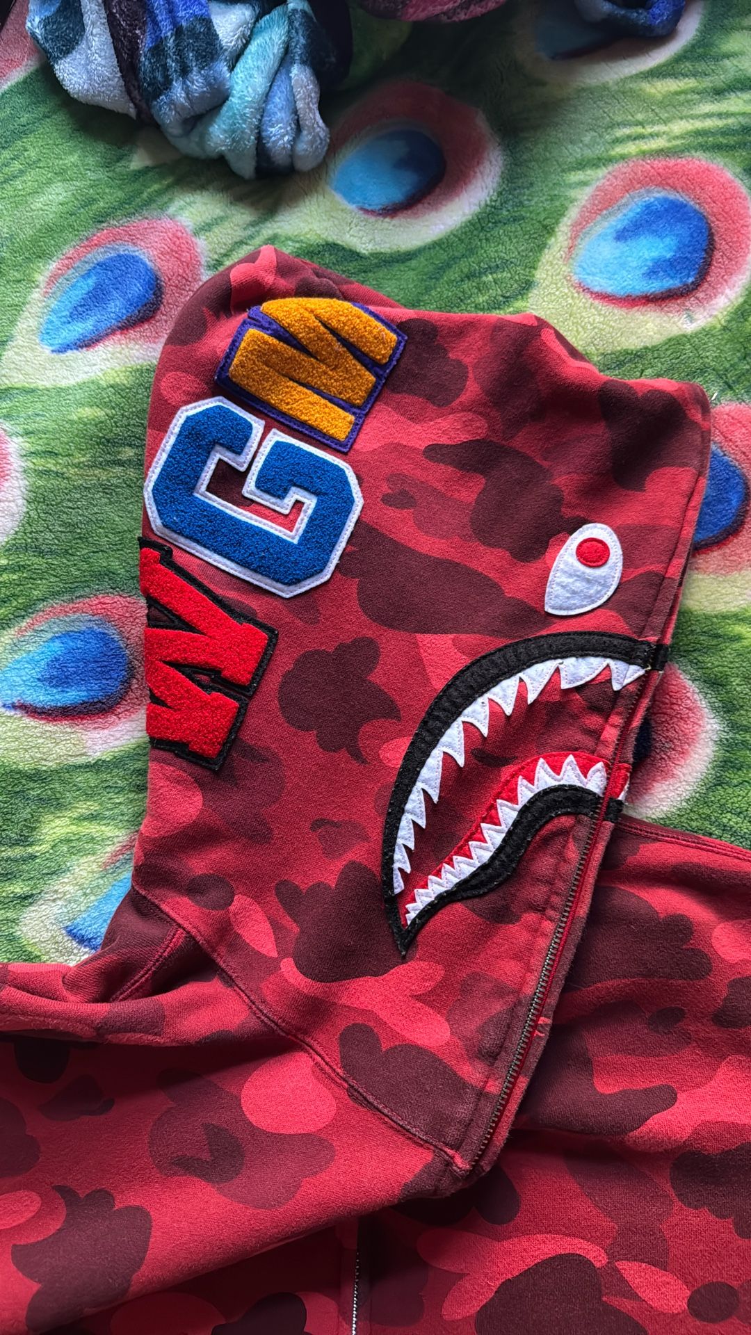 BAPE COLOR CAMO SHARK FULL ZIP HOODIE,All Products : American Fashion Style Bags On Sale