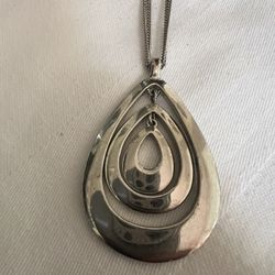 Silver Tear Drop Necklace