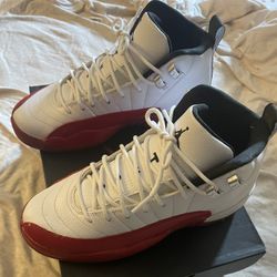 AIR JORDAN 12 RETRO CHERRY (GS) WHITE/BLACK-VARSITY RED