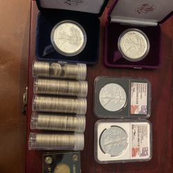 Silver And Gold Coins 