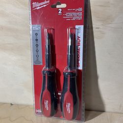 Milwaukee 11-in-1 Multi-Tip Screwdriver with Square Drive Bits