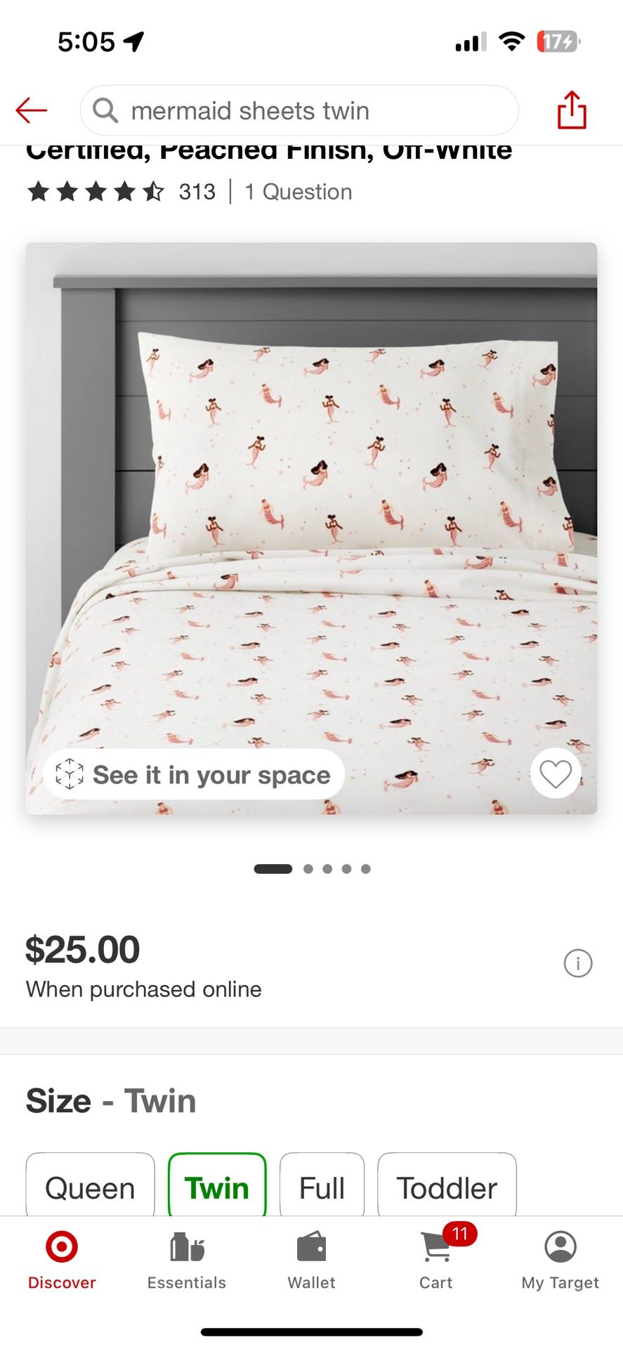 Pillowfort Mermaid Sheet Set