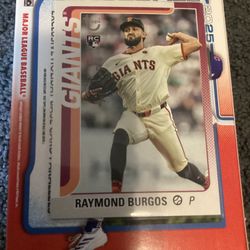 RAYMOND BURGOS 2025 TOPPS UPDATE SERIES VINTAGE STOCK ROOKIE RC 91/99 Only 99 printed