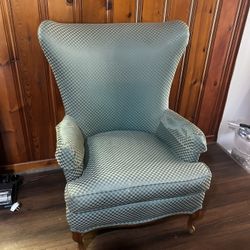 Vintage Green Wingback Chairs