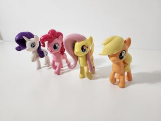 My Little Pony Applejack, Fluttershy, Pinkie Pie, Mane Pony Rarity Classic Figure