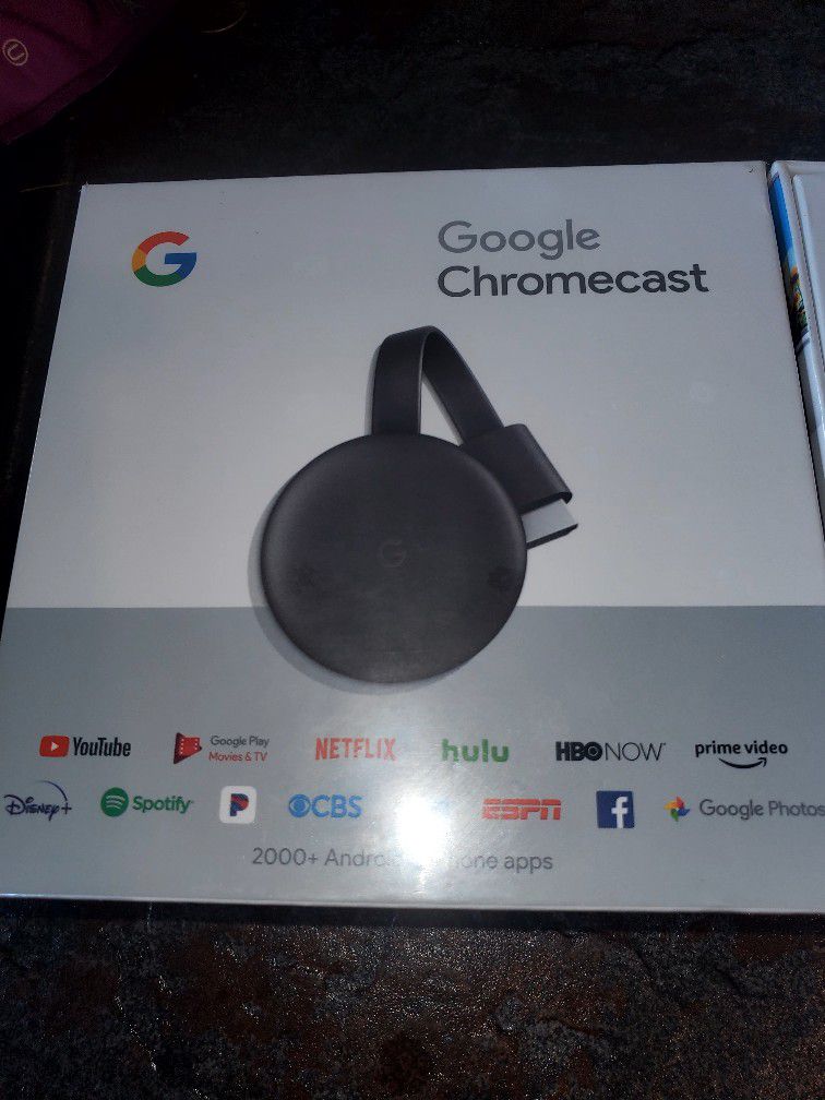 Google Chromecast (3rd Gen) HDMI Media Streamer  Charcoal (New)