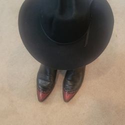 Cowboy Boots and Hat