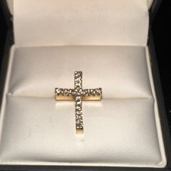 Trax NYC Diamond Cross Necklace Set 14K Gold