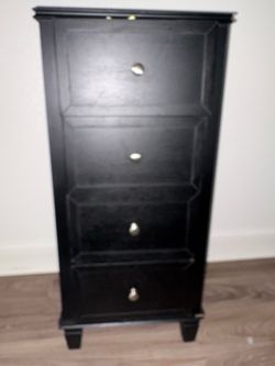 Black 4-Drawer Chest