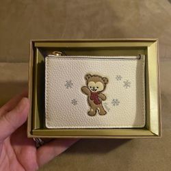 Coach Snowflake Bear ID Case New (C6595B)