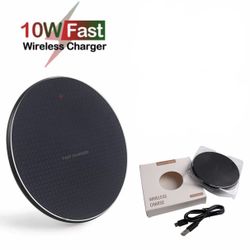 10W Qi Wireless Charger Fast Charge Pad For Samsung iPhone XS Max X XR 12 11 Pro