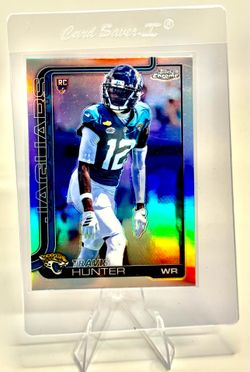2025 Topps Chrome Football NFL Travis Hunter Refractor (RC) #332 ROOKIE JAGUARS