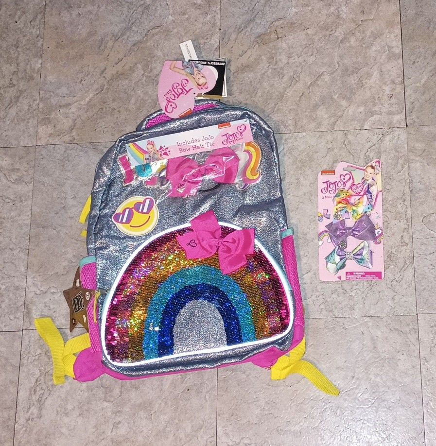 JoJo Siwa Backpack For Toddler And Extra Bows