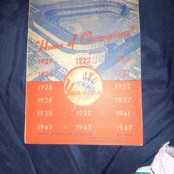 Vintage 1948 New York Yankees Program Versus Boston Red Sox, 25th Anniversary Of Yankee Stadium - UNSCORED 