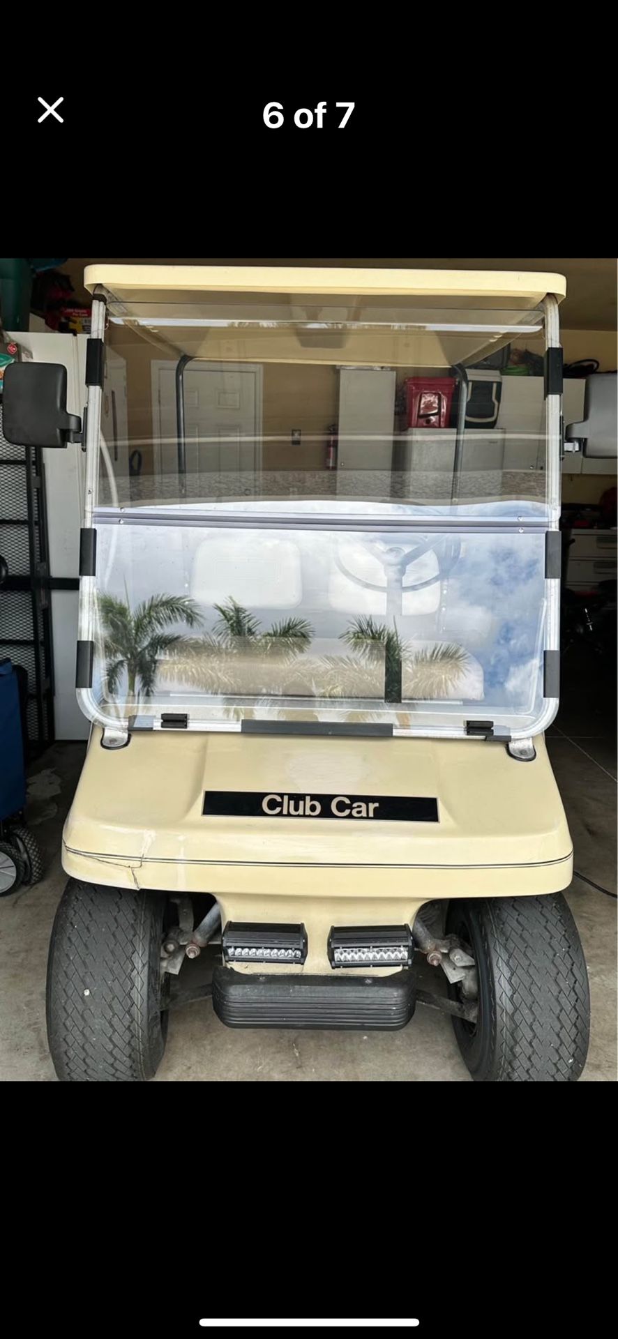 Beige Club Golf Cart