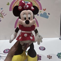 DISNEY MINNIE MOUSE PLUSH IN HER RED DRESS ! 13 Inches