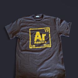 Glitter Gold “AR-15” Element-Inspired Design | Hip-Hop Streetwear Shirt