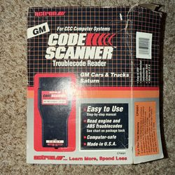 Actron Book & CP9001 Code Scanner for 1(contact info removed) GM Vehicles Saturn GM MFG USA. Box is damaged