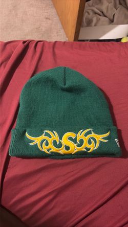 Supreme Beanie Green Yellow