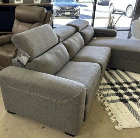 Mabton Gray 3-Piece Raf Dual Power Reclining Sectional