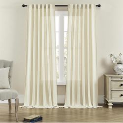 Linen Curtains, 70"x 84", Cream