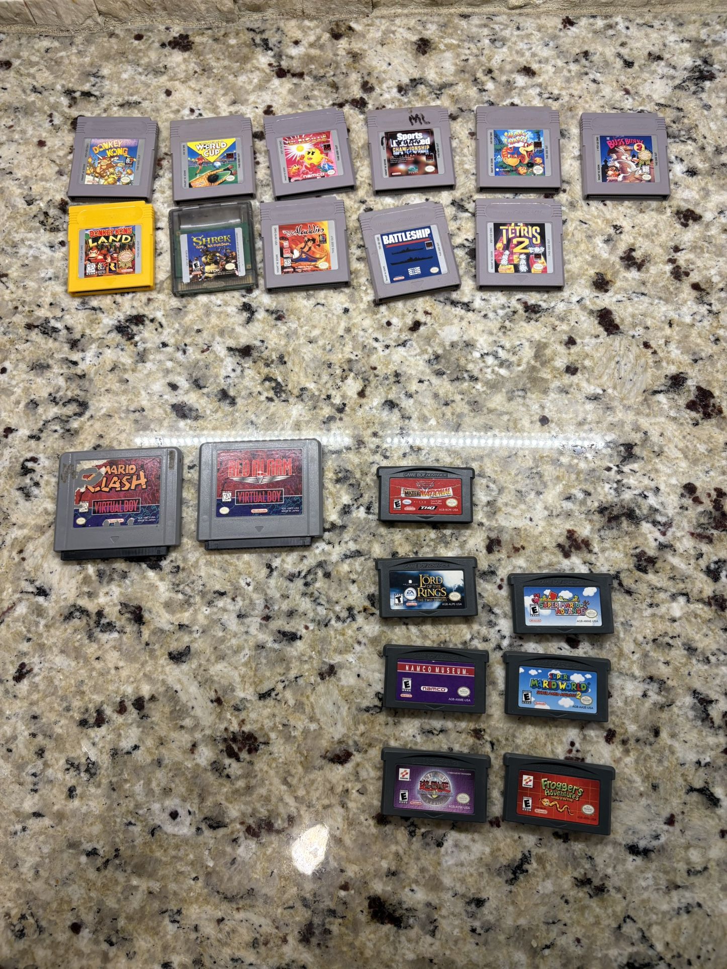 Nintendo Gameboy, Gameboy Advance, and Virtual Boy