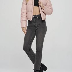 Vegan Pink Puffer Coat