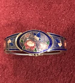 Vintage Cloisonné Butterfly Bracelet