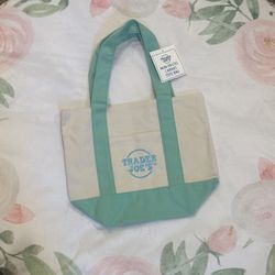 Trader Joe’s Pastel Mini Tote bag- Teal