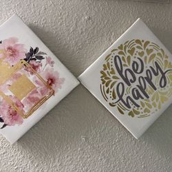 Wall Art Canvases – Motivational & Floral Theme
