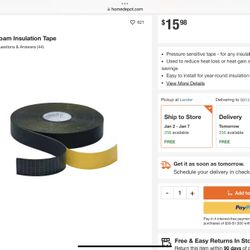 Foam Tape For Insulation Pipe Wrapping