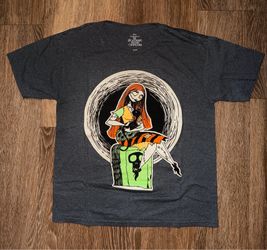 The Nightmare Before Christmas Sally & Black Cat Graphic T-Shirt Gray Size Small