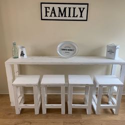 Console Sofa Entryway Accent Serving Buffet Bar Table Rustic Farmhouse Vintage Handmade