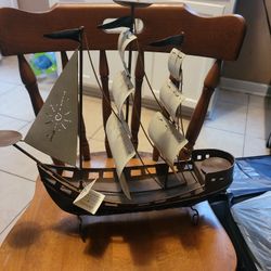 HAND CRAFTED RUSTY LOOKING BOAT