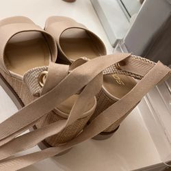 Summer Wedge Sandals With Ankle Straps 