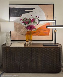 Transitional Natural Four Door Sideboard, TV Stand, Server, Console...