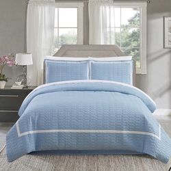 Chic Home Faige 2 Piece Duvet Cover Set Hotel Collection Two Tone Banded Print Z