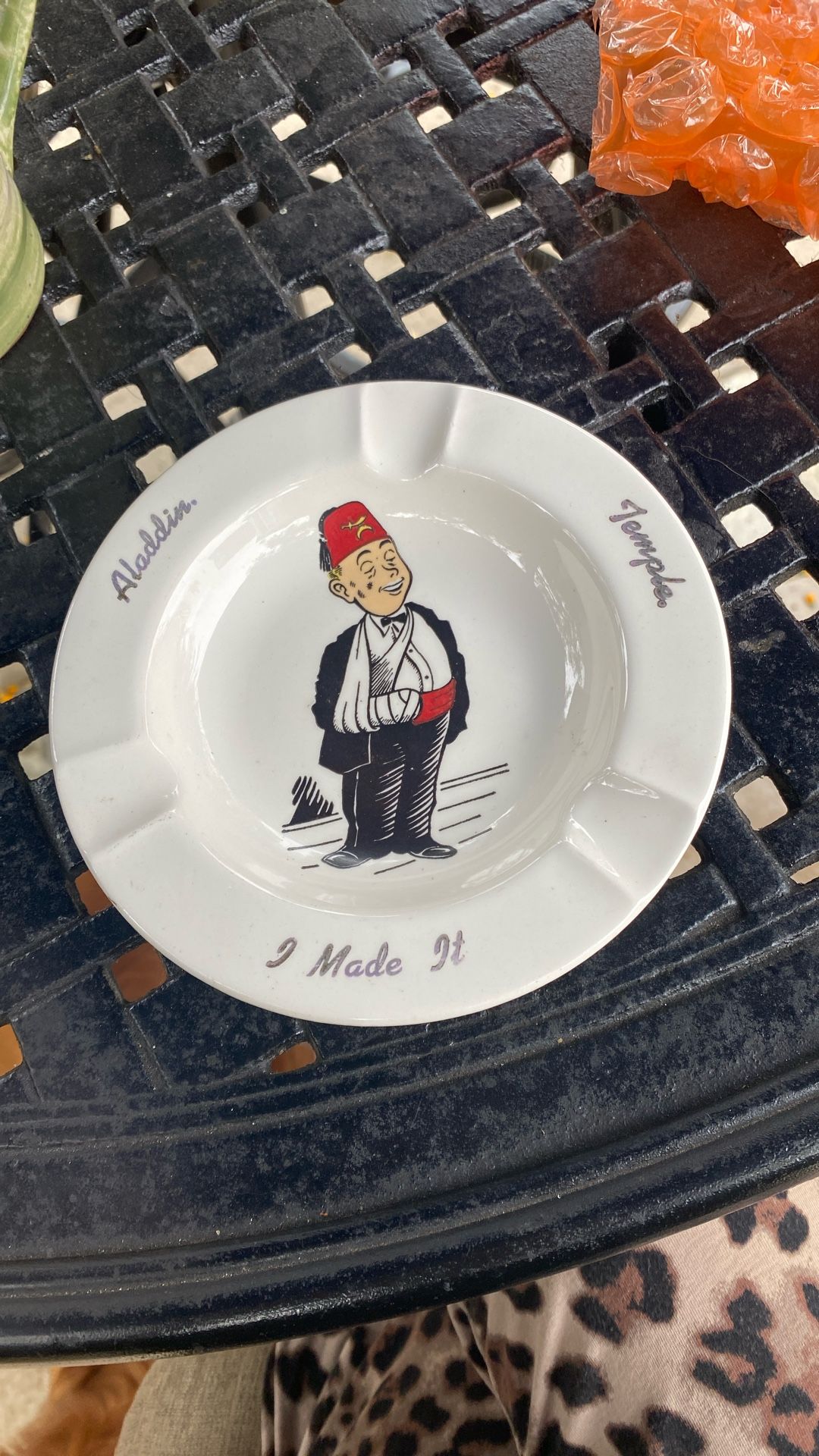 Aladdin Shriner “I Made It” Porcelain Plate